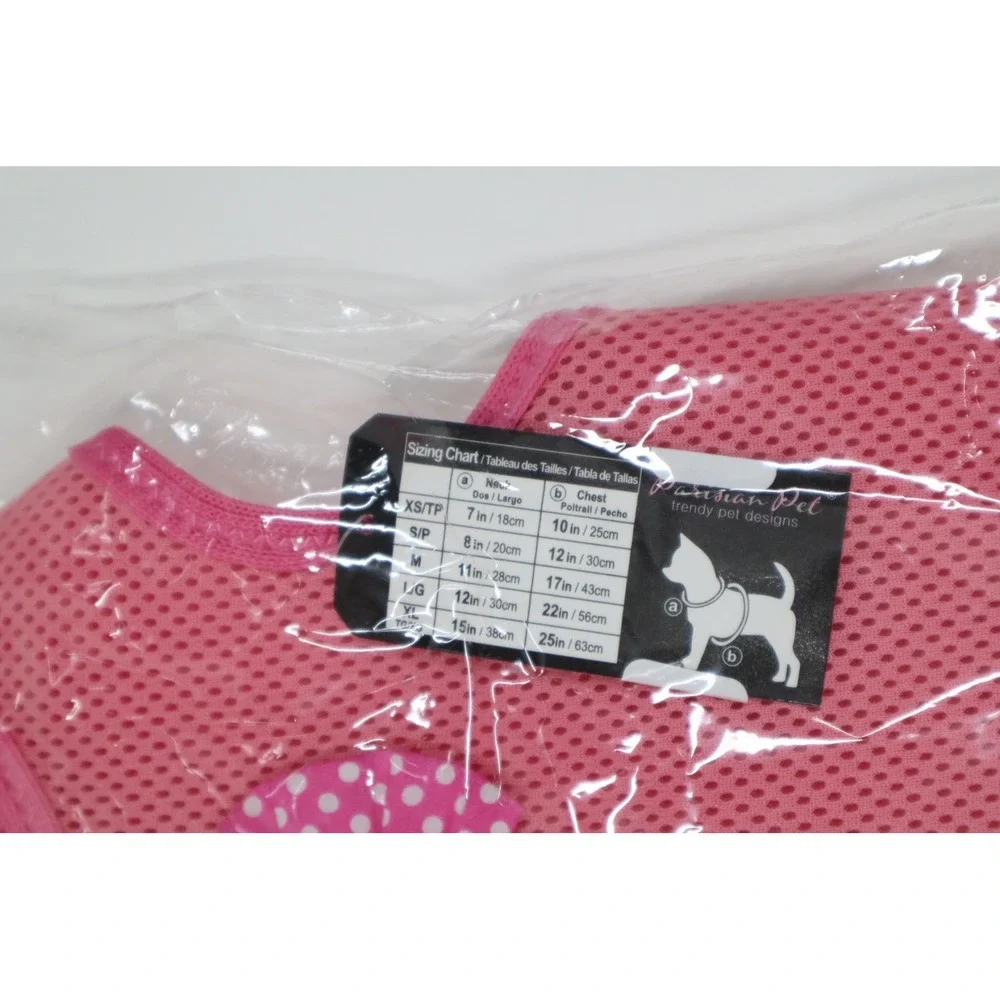 Parisian Pet‎ Polka Dog Harness - Pink - Size L